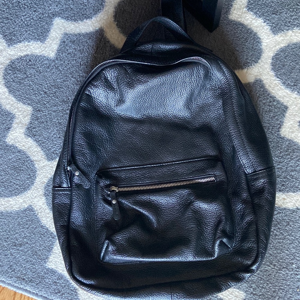 Leather backpack